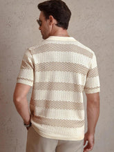 Men’s Knit Polo T-Shirt – Contrast Color Short Sleeve Casual Top men-tshirt AllTrendMart