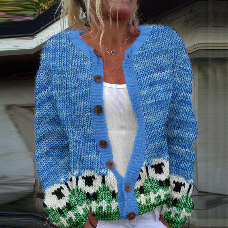 3D Digital Printing Cardigan Knitted Coat (10220506251544)