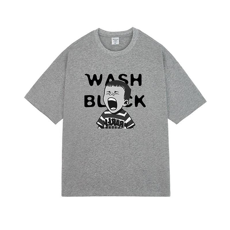 Retro Oversized Cotton T-Shirt – Unisex Drop Shoulder Casual Tee unisex-tshirt AllTrendMart Gray S