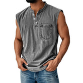 Men’s Sleeveless Tank Top – Lightweight Casual Summer Muscle Tee men-tshirt AllTrendMart Gray S