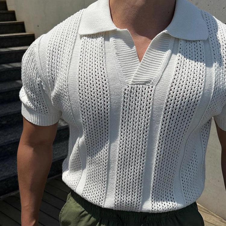 Men’s Breathable Polo T-Shirt – Lightweight Short Sleeve Summer Casual Top men-tshirt AllTrendMart