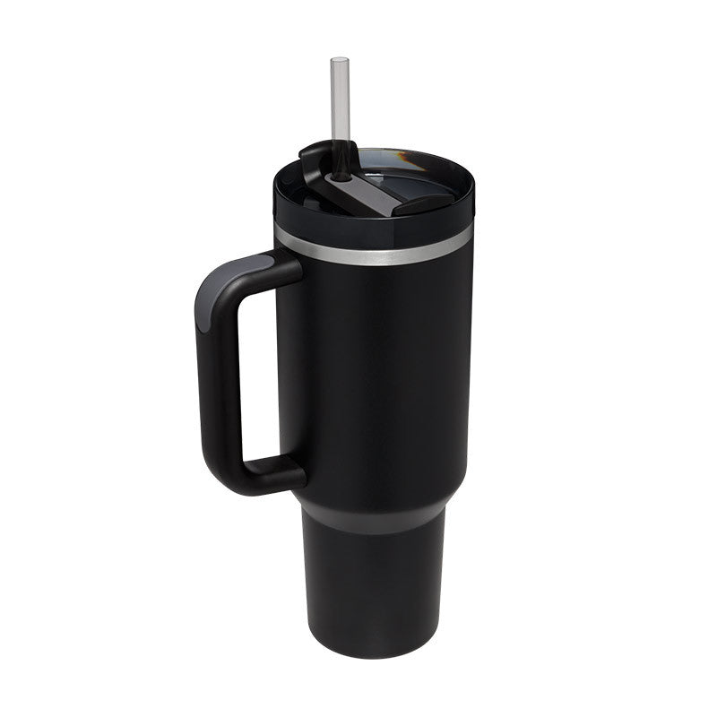 40 Oz Tumbler With Handle Straw Insulated, Stainless Steel Spill Proof Vacuum Coffee Cup Tumbler With Lid Tapered Mug (10204717777176)