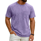 Men’s Retro Distressed Raglan T-Shirt – Loose Fit Casual Streetwear Tee men-tshirt AllTrendMart