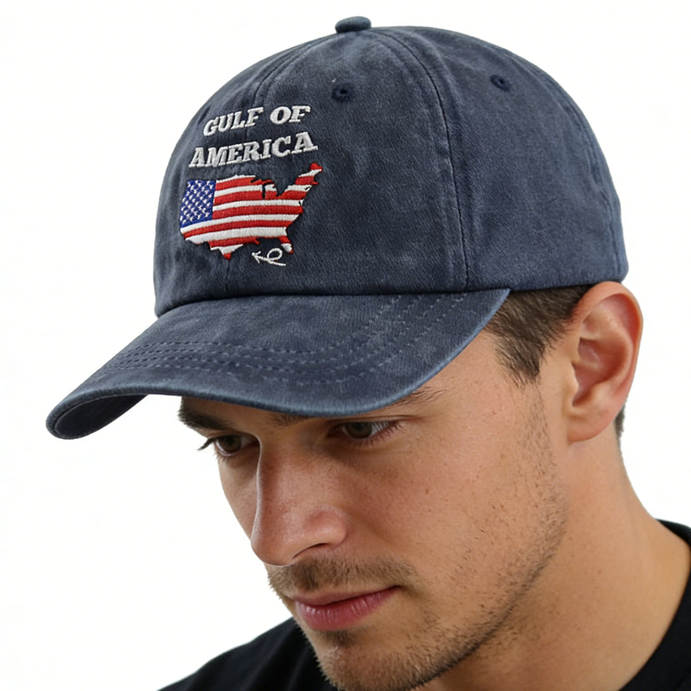 2pcs Gulf Of America Hat For Men Women, American Flag Gulf Of Mexico Hat, USA Patriotic Decorations Baseball Cap, Birthday Gifts For Dad Mom Friend Veteran (10219881005336)