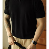 Men’s Minimalist Polo T-Shirt – Short Sleeve Casual Retro Style Top men-tshirt AllTrendMart