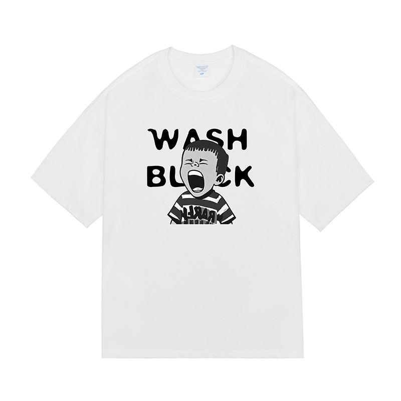 Retro Oversized Cotton T-Shirt – Unisex Drop Shoulder Casual Tee unisex-tshirt AllTrendMart White S