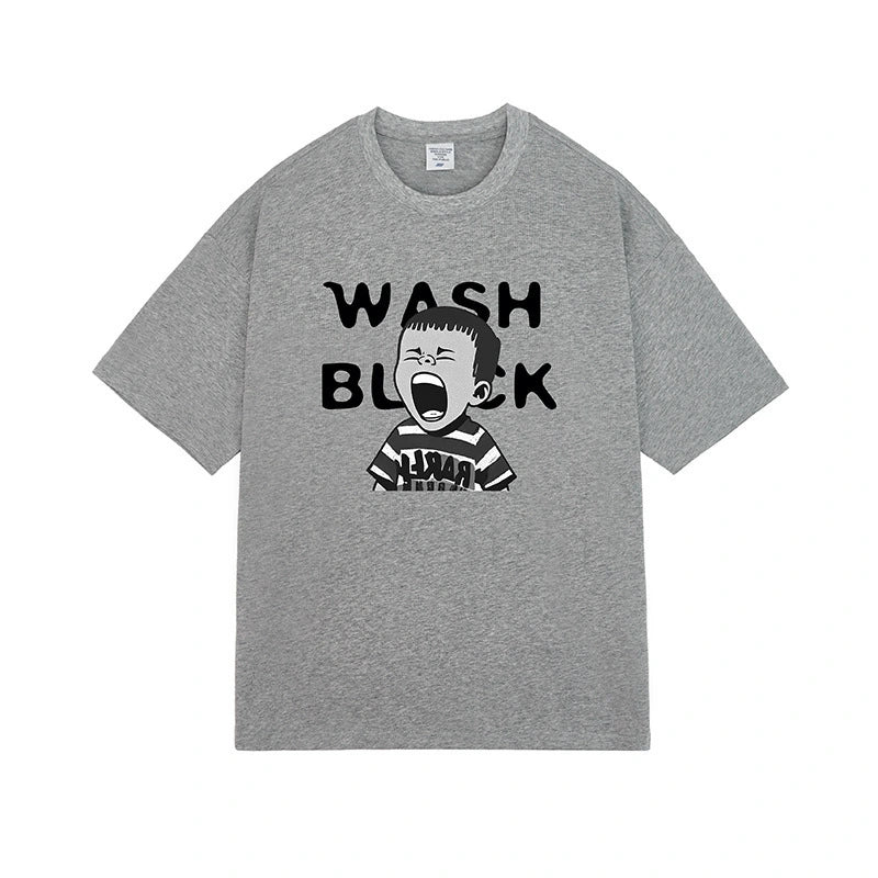 Retro Oversized Cotton T-Shirt – Unisex Drop Shoulder Casual Tee - AllTrendMart - image 4