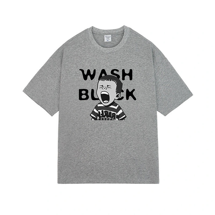 Retro Oversized Cotton T-Shirt – Unisex Drop Shoulder Casual Tee - AllTrendMart - image 4