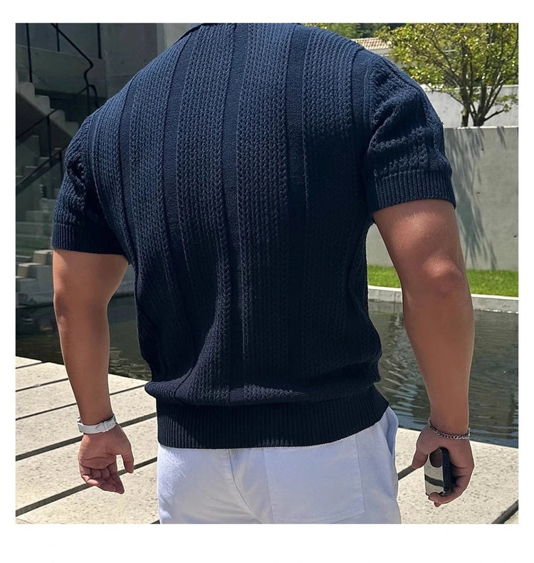 Men’s Breathable Polo T-Shirt – Lightweight Short Sleeve Summer Casual Top men-tshirt AllTrendMart