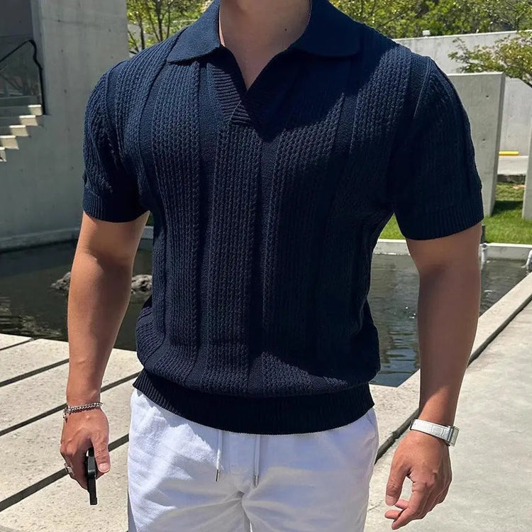 Men’s Breathable Polo T-Shirt – Lightweight Short Sleeve Summer Casual Top men-tshirt AllTrendMart