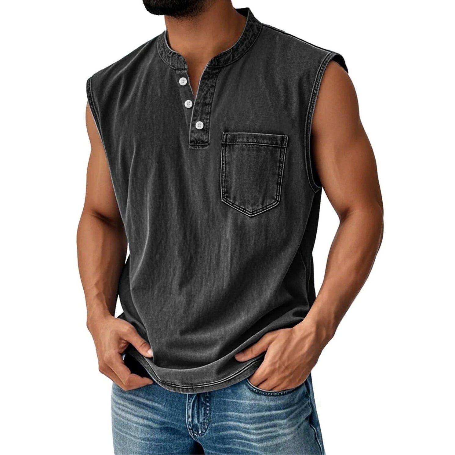 Men’s Sleeveless Tank Top – Lightweight Casual Summer Muscle Tee men-tshirt AllTrendMart