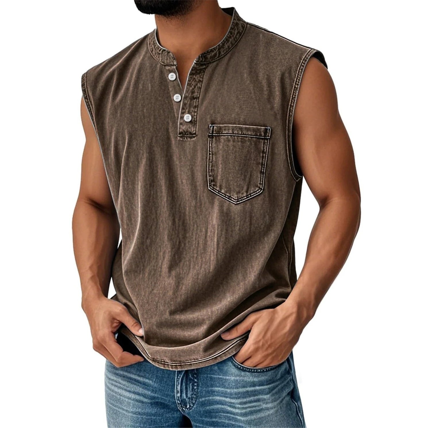 Men’s Sleeveless Tank Top – Lightweight Casual Summer Muscle Tee men-tshirt AllTrendMart