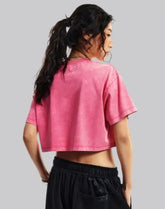 Women’s Washed Crop T-Shirt – Vintage Cotton Streetwear Slim Fit Tee women-tshirt AllTrendMart