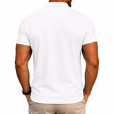Men’s Waffle Knit Polo Shirt – Slim Fit Short Sleeve Casual Summer Top men-tshirt AllTrendMart