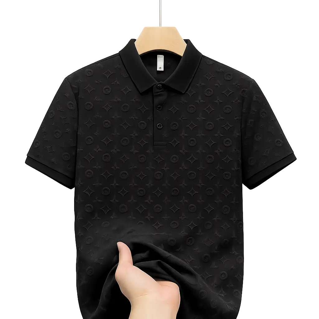 Men’s Breathable Slim Fit Polo Shirt – Short Sleeve Casual Summer Top men-tshirt AllTrendMart Black M