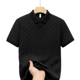 Men’s Breathable Slim Fit Polo Shirt – Short Sleeve Casual Summer Top men-tshirt AllTrendMart Black M