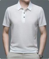 Men’s Breathable Polo Shirt – Lightweight Short Sleeve Smart Casual Top men-tshirt AllTrendMart