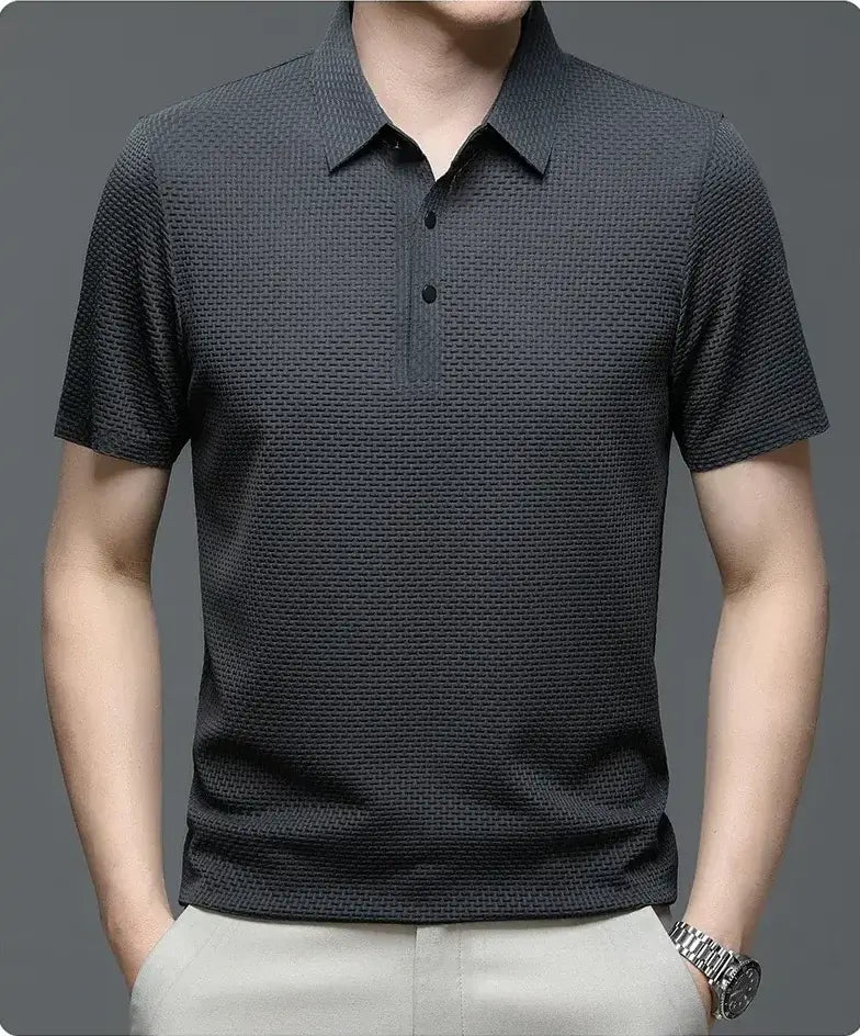 Men’s Breathable Polo Shirt – Lightweight Short Sleeve Smart Casual Top men-tshirt AllTrendMart