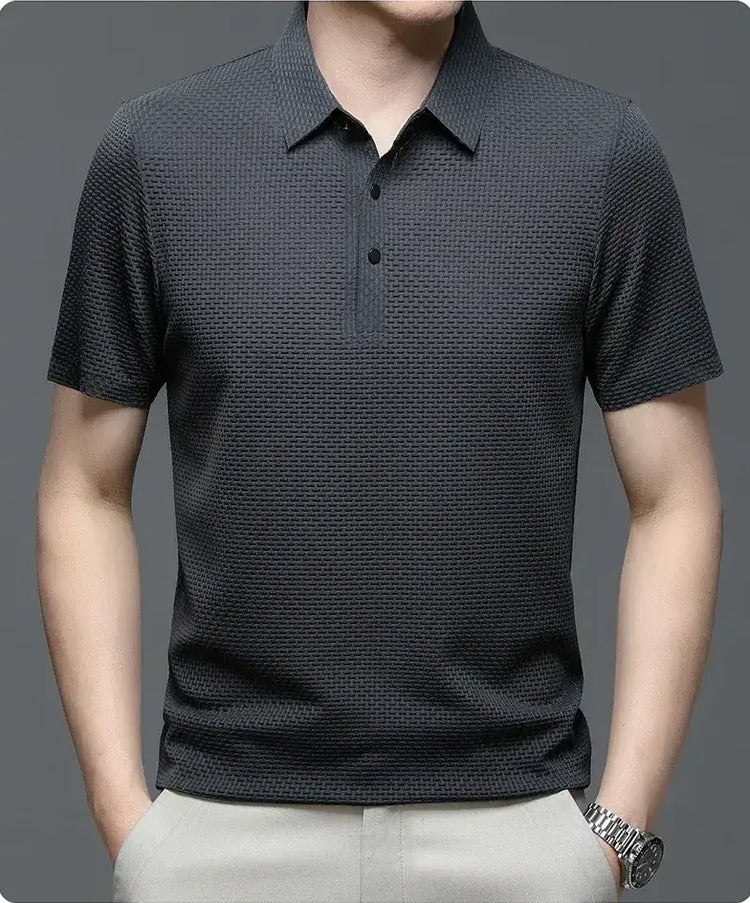 Men’s Breathable Polo Shirt – Lightweight Short Sleeve Smart Casual Top men-tshirt AllTrendMart