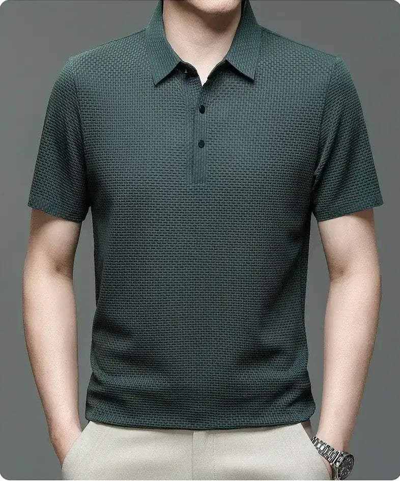 Men’s Breathable Polo Shirt – Lightweight Short Sleeve Smart Casual Top men-tshirt AllTrendMart