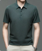 Men’s Breathable Polo Shirt – Lightweight Short Sleeve Smart Casual Top men-tshirt AllTrendMart