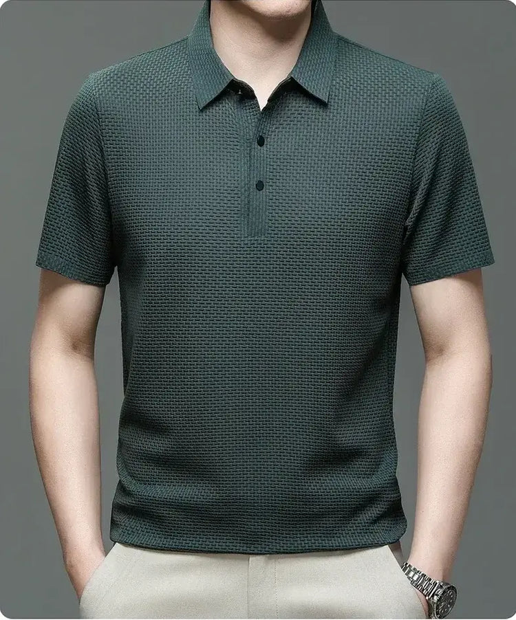 Men’s Breathable Polo Shirt – Lightweight Short Sleeve Smart Casual Top men-tshirt AllTrendMart