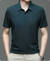 Men’s Breathable Polo Shirt – Lightweight Short Sleeve Smart Casual Top men-tshirt AllTrendMart