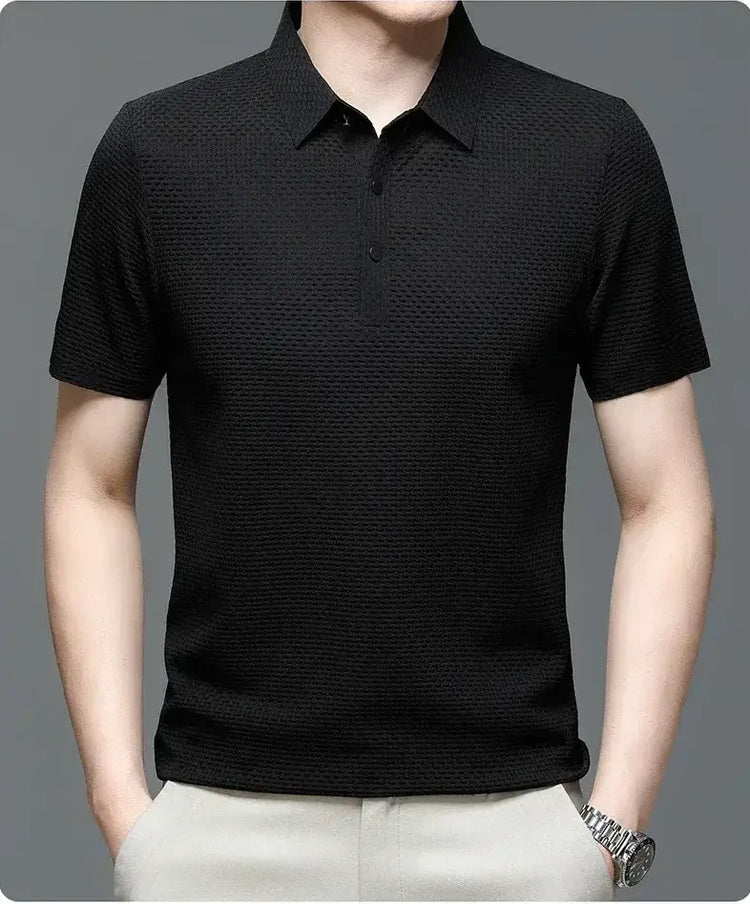 Men’s Breathable Polo Shirt – Lightweight Short Sleeve Smart Casual Top men-tshirt AllTrendMart