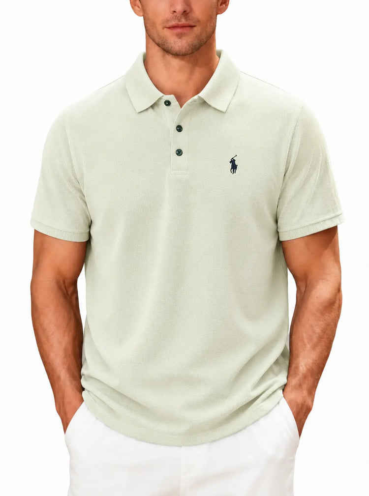 Men’s 100% Cotton Polo Shirt – Short Sleeve Classic Casual Summer Top men-tshirt AllTrendMart
