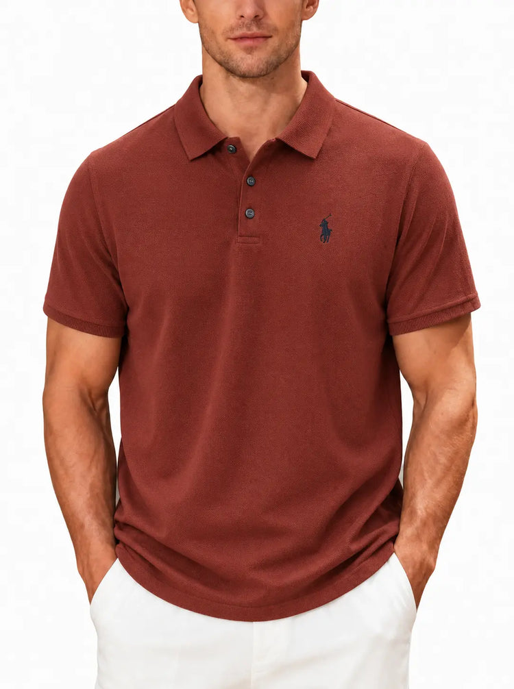 Men’s 100% Cotton Polo Shirt – Short Sleeve Classic Casual Summer Top men-tshirt AllTrendMart