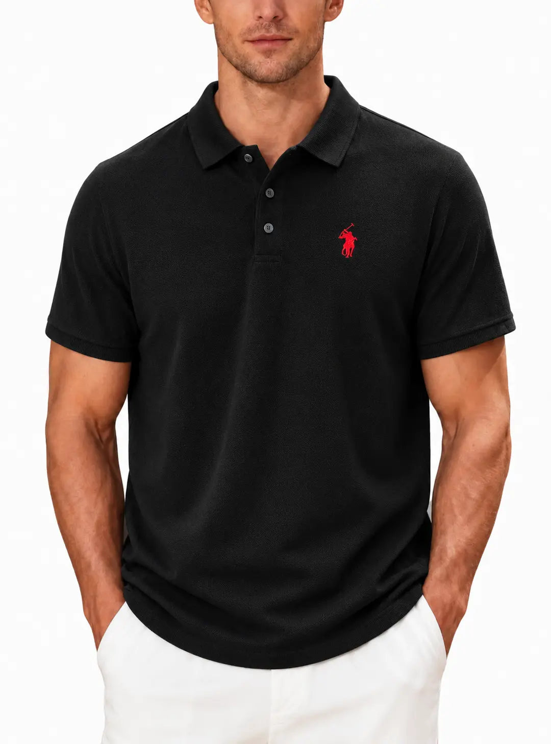 Men’s 100% Cotton Polo Shirt – Short Sleeve Classic Casual Summer Top men-tshirt AllTrendMart