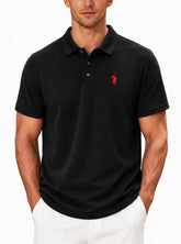 Men’s 100% Cotton Polo Shirt – Short Sleeve Classic Casual Summer Top men-tshirt AllTrendMart