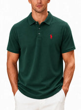 Men’s 100% Cotton Polo Shirt – Short Sleeve Classic Casual Summer Top men-tshirt AllTrendMart