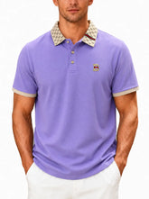 Men’s Contrast Polo Shirt – Short Sleeve Breathable Casual Summer Top men-tshirt AllTrendMart