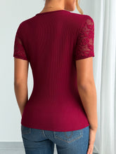 Women’s Lace Trim Slim Fit T-Shirt – Elegant Long Sleeve Casual Top women-tshirt AllTrendMart