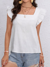 Women’s Square Neck Sleeveless Top – Casual Solid Color Summer T-Shirt women-tshirt AllTrendMart White S