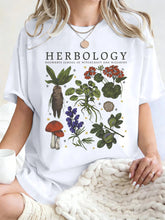 Women’s Herbology Graphic Cotton T-Shirt – Vintage Botanical Casual Tee women-tshirt AllTrendMart
