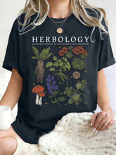 Women’s Herbology Graphic Cotton T-Shirt – Vintage Botanical Casual Tee women-tshirt AllTrendMart