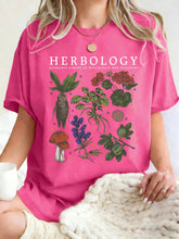 Women’s Herbology Graphic Cotton T-Shirt – Vintage Botanical Casual Tee women-tshirt AllTrendMart