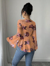 Women’s Floral Lace-Up Square Neck T-Shirt – Long Sleeve Casual Top - AllTrendMart - image 13