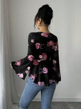 Women’s Floral Lace-Up Square Neck T-Shirt – Long Sleeve Casual Top - AllTrendMart - image 7