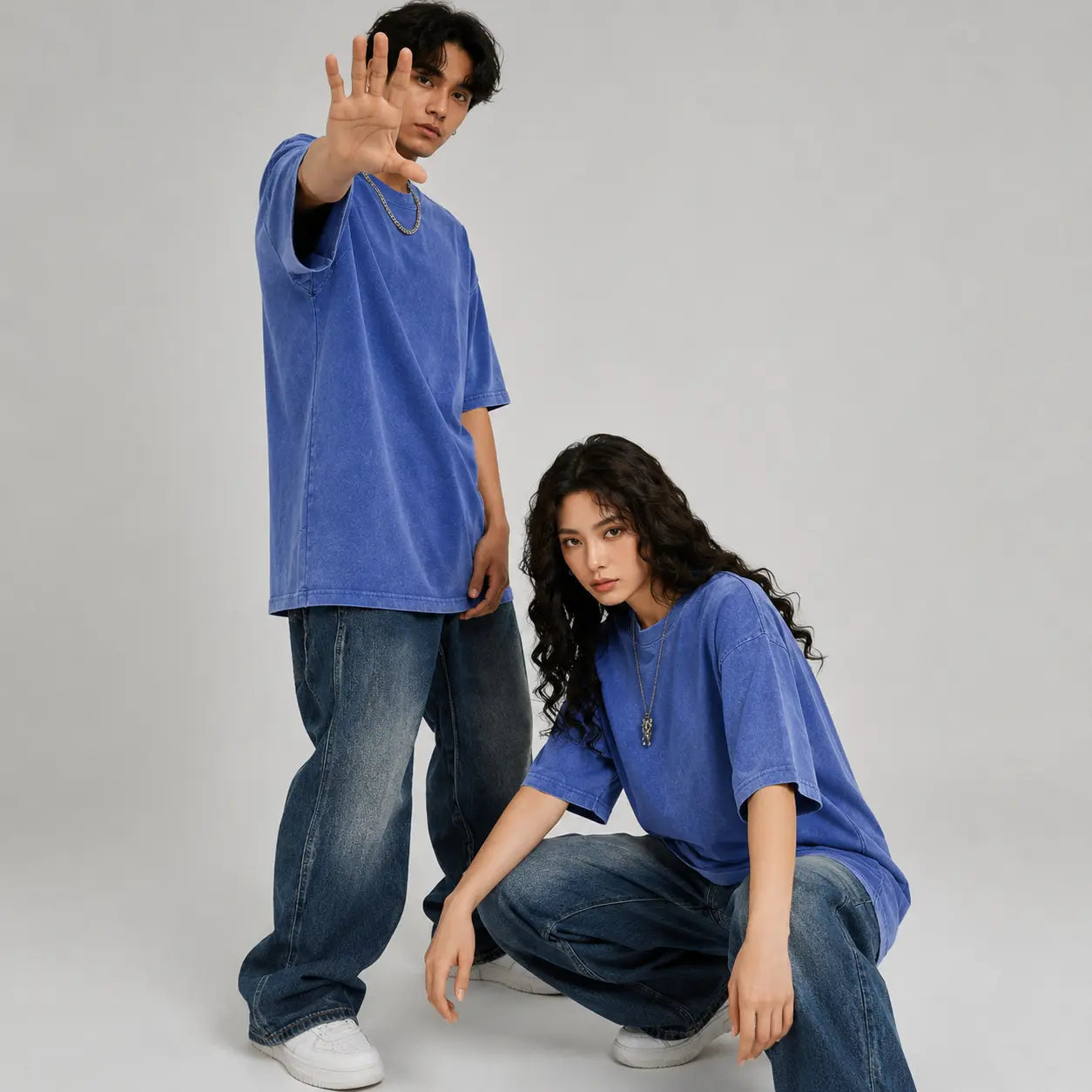 Unisex Washed Oversized T-Shirt – Vintage Cotton Loose Fit Casual Tee - AllTrendMart - image 2