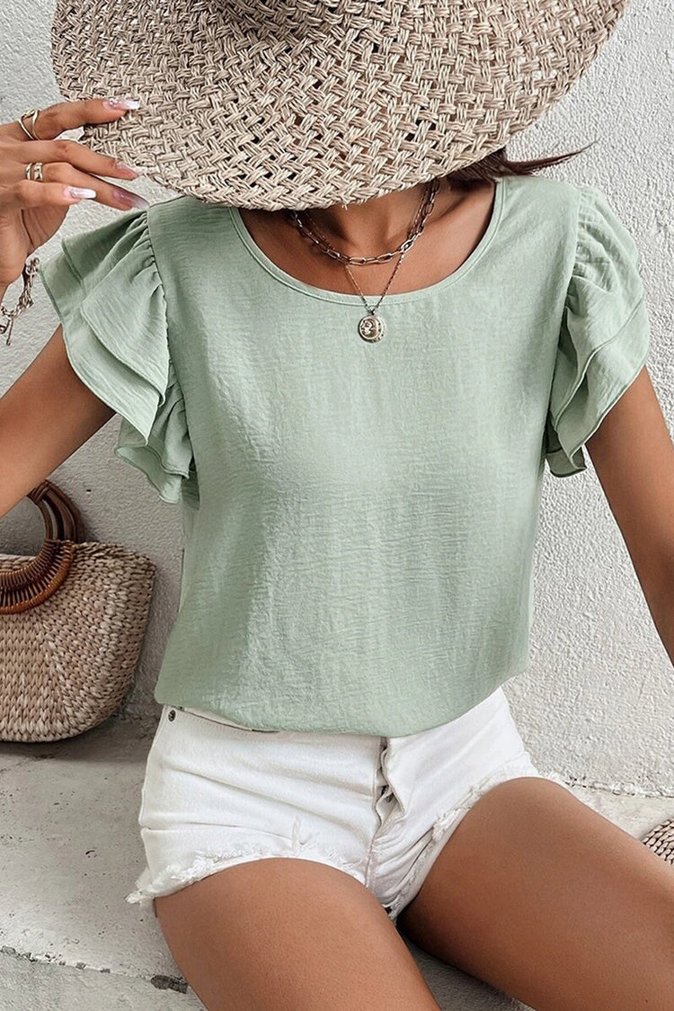 Women’s Petal Sleeve T-Shirt – Loose Fit Casual Summer Top - AllTrendMart - image 6