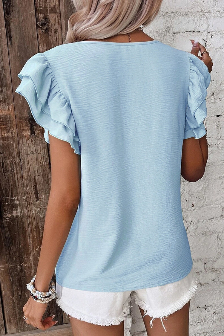 Women’s Petal Sleeve T-Shirt – Loose Fit Casual Summer Top - AllTrendMart - image 3