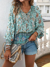 Women’s Printed V-Neck Long Sleeve T-Shirt – Casual Soft Tee - AllTrendMart - image 7