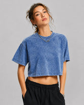 Women’s Washed Crop T-Shirt – Vintage Cotton Streetwear Slim Fit Tee - AllTrendMart - image 1
