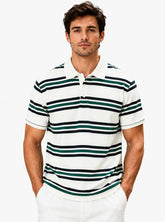 Men’s Retro Striped Cotton Polo T-Shirt – Loose Fit Casual Short Sleeve Tee - AllTrendMart - image 9