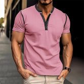 Men’s V-Neck Polo T-Shirt – Short Sleeve Casual Summer Top men-tshirt AllTrendMart