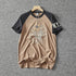 Men’s Washed Vintage Graphic T-Shirt – Retro Cotton Casual Tee men-tshirt AllTrendMart Black & Tan M