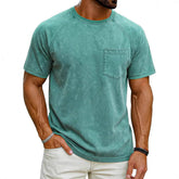 Men’s Retro Distressed Raglan T-Shirt – Loose Fit Casual Streetwear Tee men-tshirt AllTrendMart Seafoam Green S